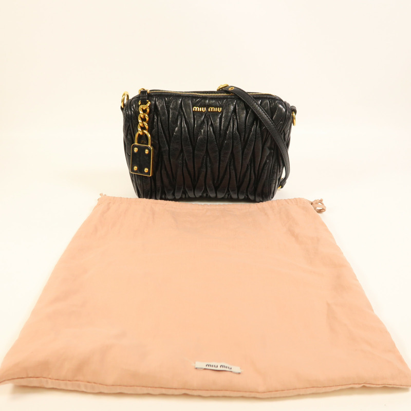 Miu Miu 牛皮皮革Shoulder Bag金扣肩背袋-8