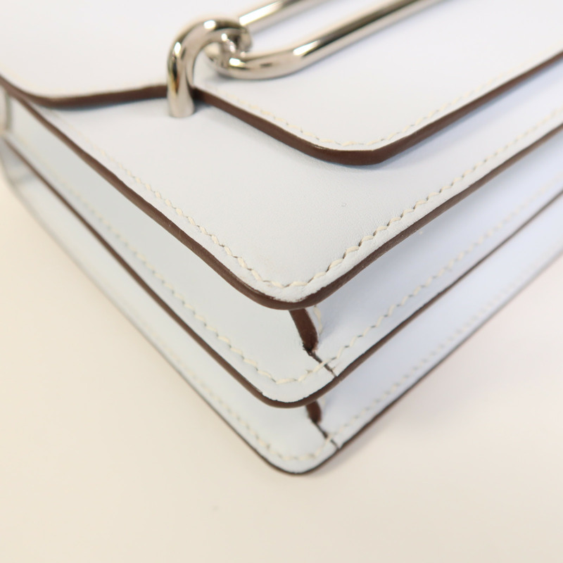 HERMES Swift皮革Roulis Mini銀扣肩背袋Bleu Brume-9