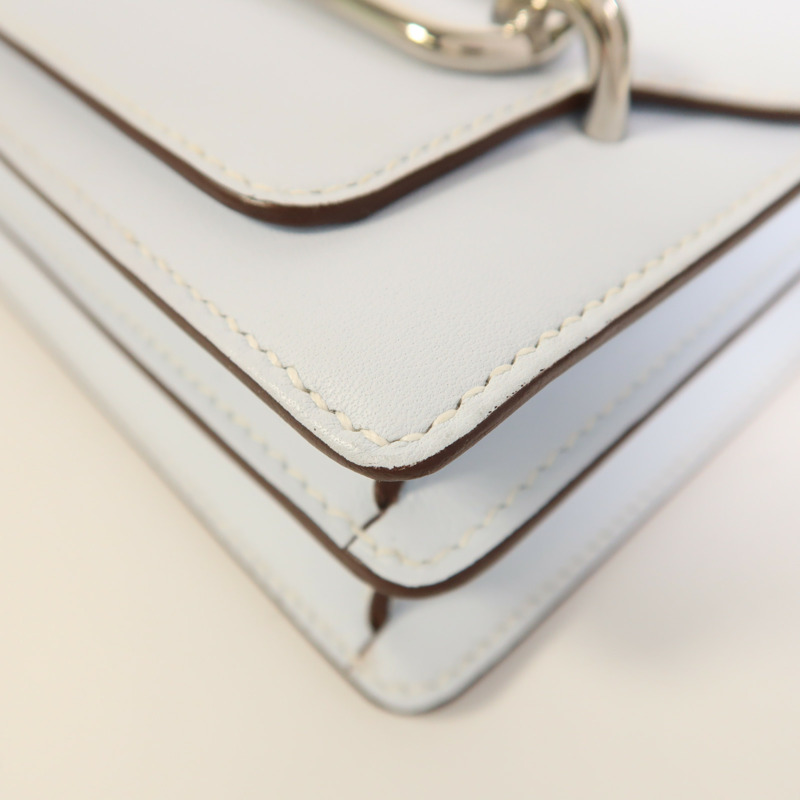 HERMES Swift皮革Roulis Mini銀扣肩背袋Bleu Brume-12