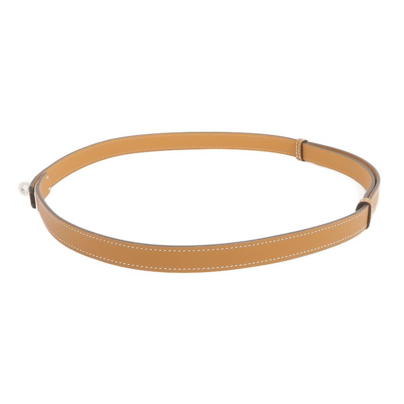 HERMES Epsom皮革Kelly Belt銀扣皮帶-1