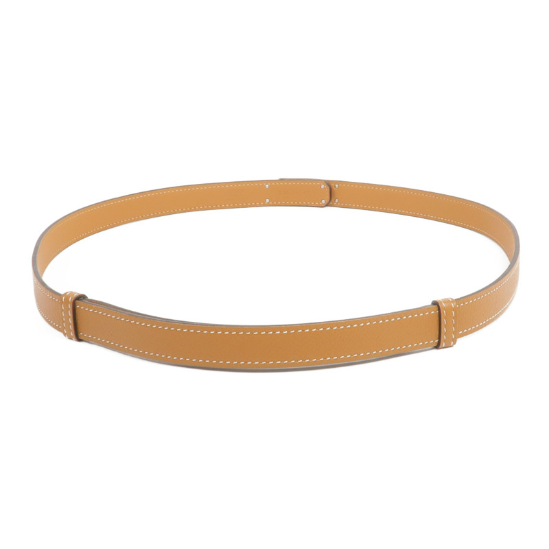 HERMES Epsom皮革Kelly Belt銀扣皮帶-2