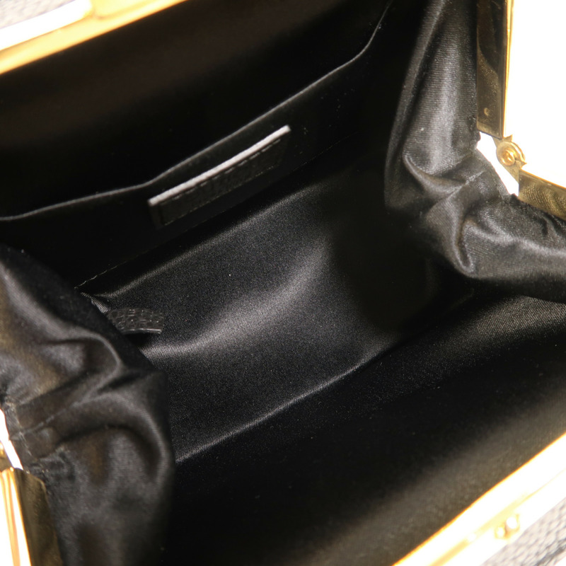 MOSCHINO 牛皮皮革Chain Shoulder金扣鏈帶肩背袋-4