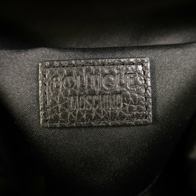 MOSCHINO 牛皮皮革Chain Shoulder金扣鏈帶肩背袋-5