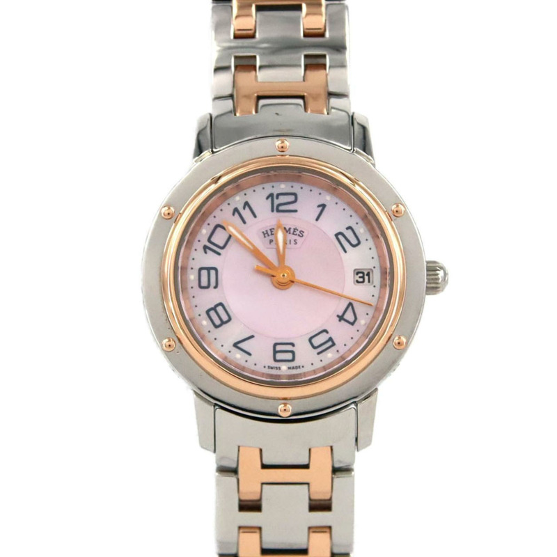 愛馬仕 Clipper Classic PG Combi CP1.221 SSxPG 石英錶-0