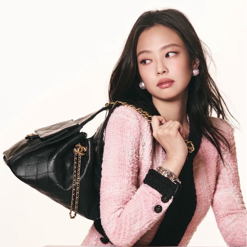 Chanel 25bag 黑金荔枝牛 小號 全新-1