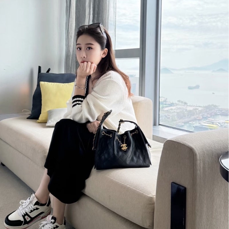 Chanel 25bag 黑金荔枝牛 小號 全新-3