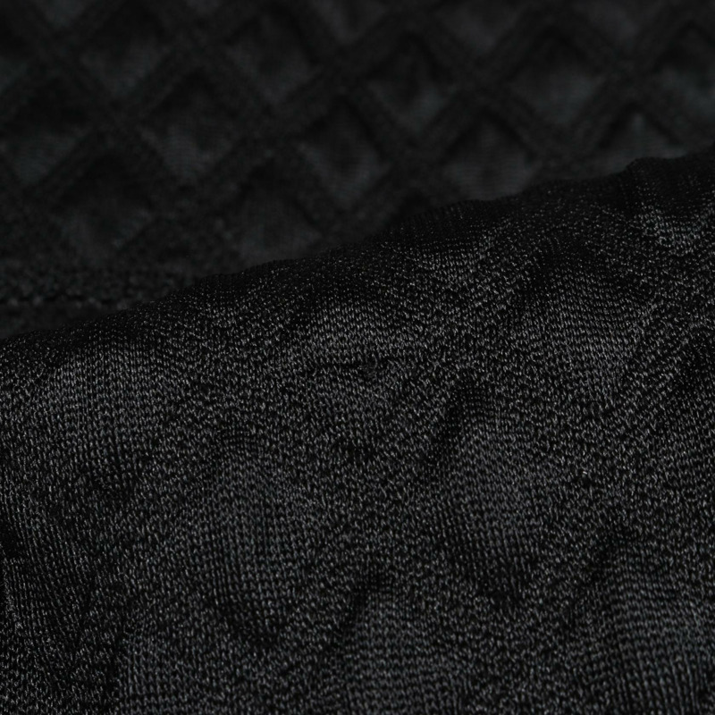 香奈兒 COCO 標誌紐帶絎縫開襟衫 無色外套 P57087K07441 真絲聚酯纖維 黑色 二手 女款-7