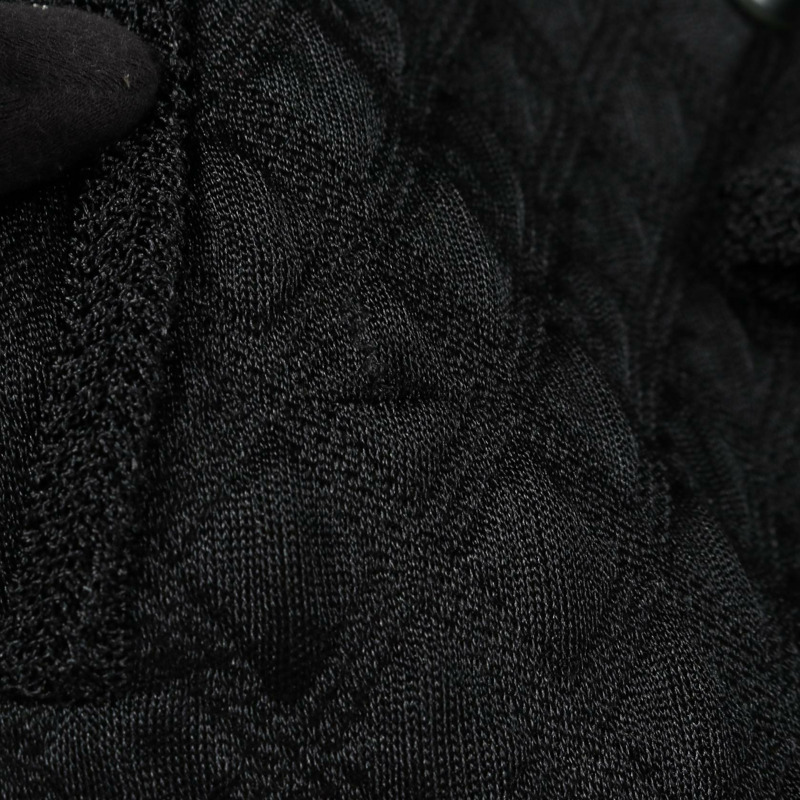 香奈兒 COCO 標誌紐帶絎縫開襟衫 無色外套 P57087K07441 真絲聚酯纖維 黑色 二手 女款-8