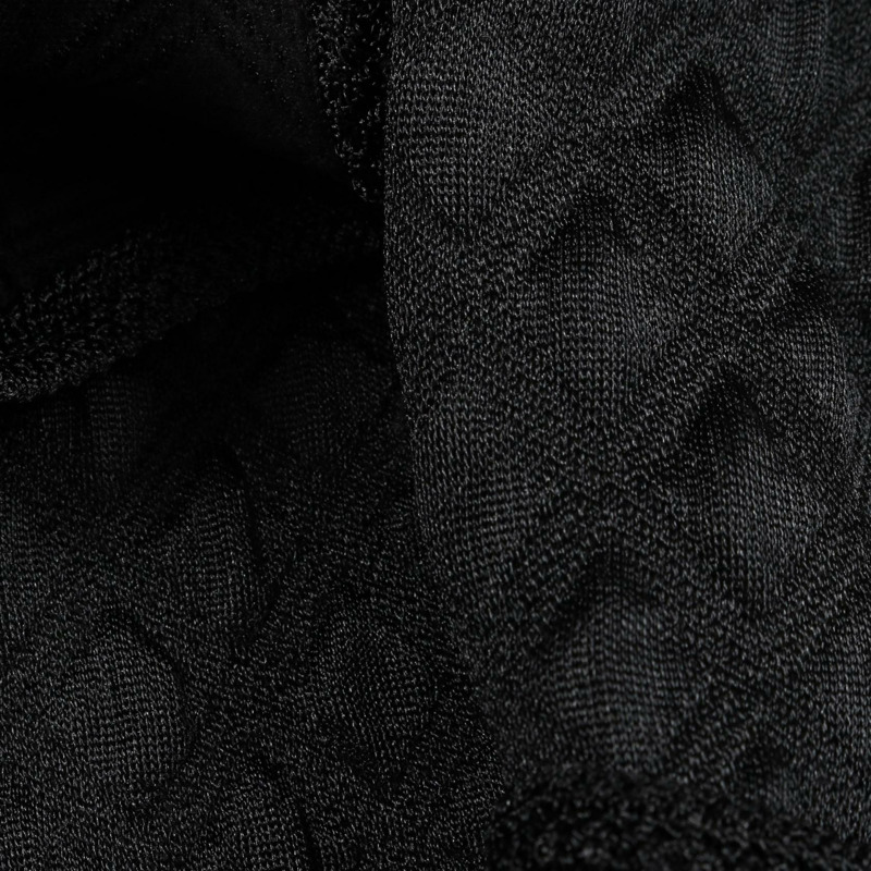 香奈兒 COCO 標誌紐帶絎縫開襟衫 無色外套 P57087K07441 真絲聚酯纖維 黑色 二手 女款-9