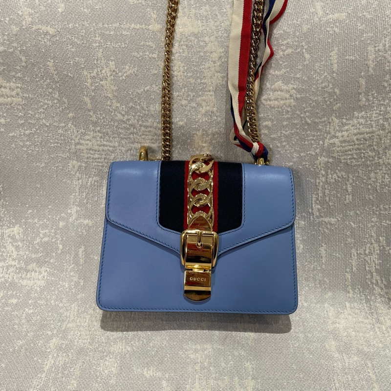 Gucci sylvie 藍色小號-0