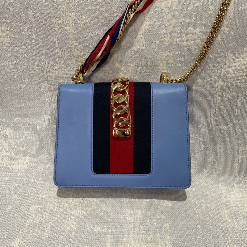 Gucci sylvie 藍色小號-7