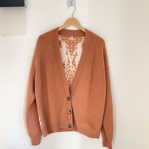 Hermes 99新 羊毛真絲開衫 春秋外搭衣服 38碼  胸圍120 衣長60