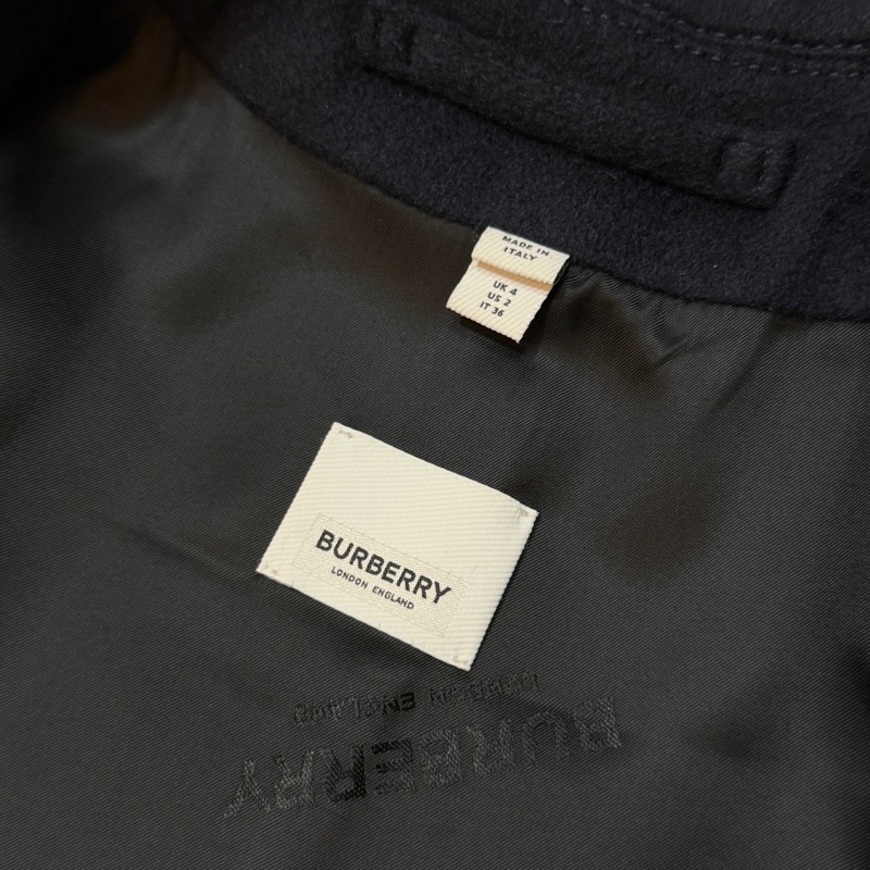 BURBERRY英國海軍藍羊絨大衣UK4-12