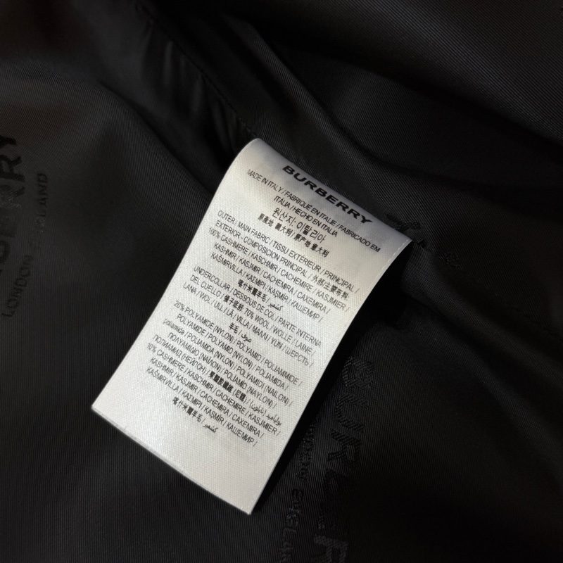 BURBERRY英國海軍藍羊絨大衣UK4-13