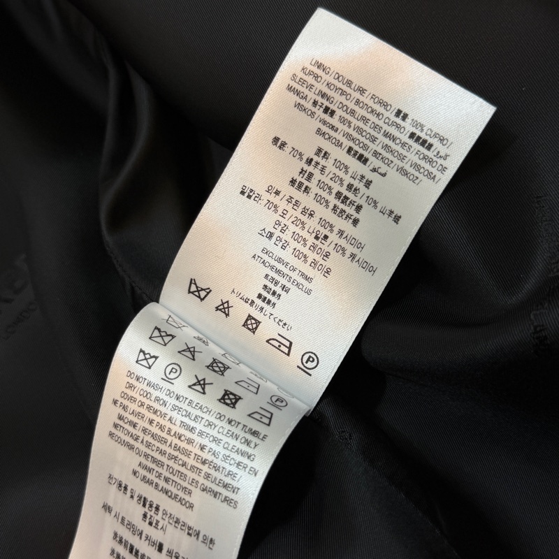 BURBERRY英國海軍藍羊絨大衣UK4-14