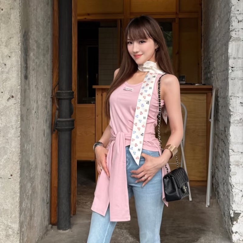 CHANEL 絲巾雙色🎀經典co co字母Twilly 全新有盒🎁-9