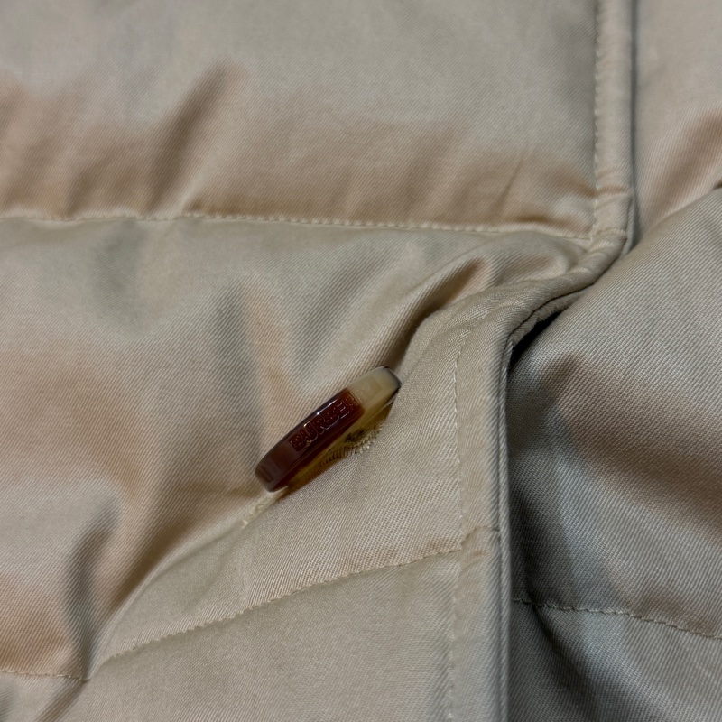 BURBERRY英國蜜色連帽鵝絨風衣大衣XS-8