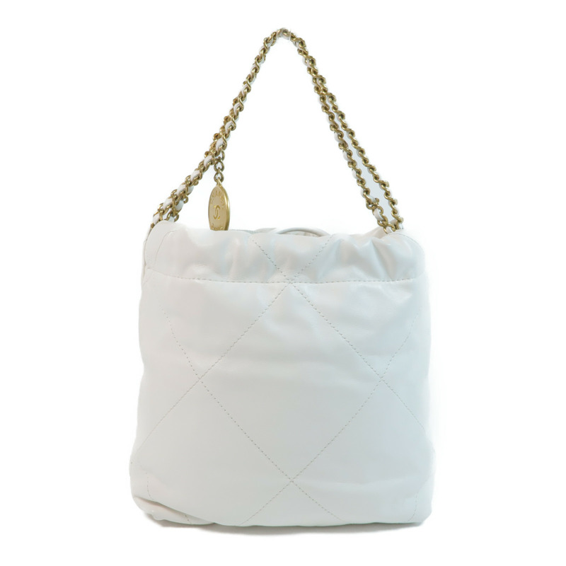 CHANEL 牛皮皮革22 Mini Handbag金扣手挽肩背兩用袋-1