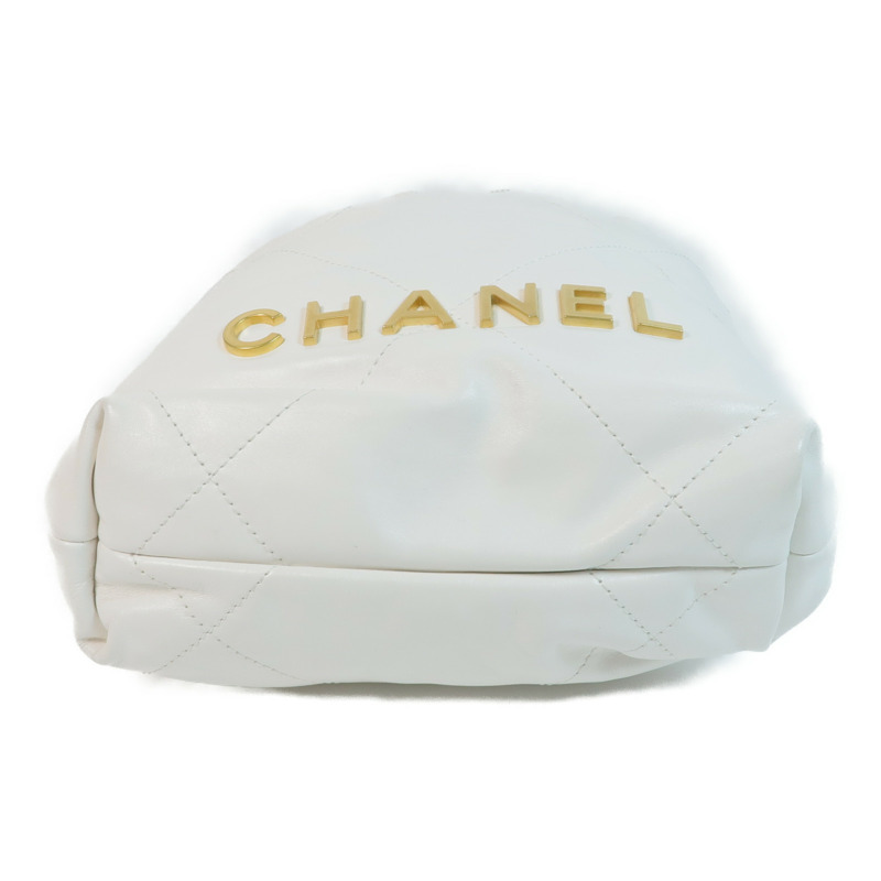 CHANEL 牛皮皮革22 Mini Handbag金扣手挽肩背兩用袋-3