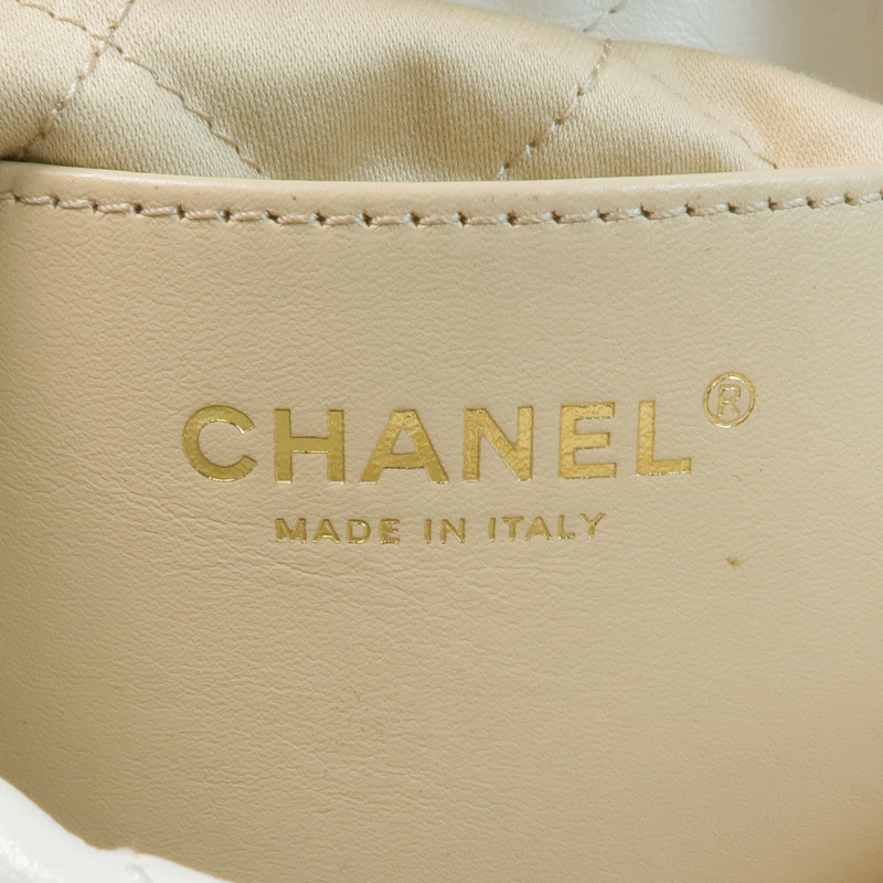 CHANEL 牛皮皮革22 Mini Handbag金扣手挽肩背兩用袋-5