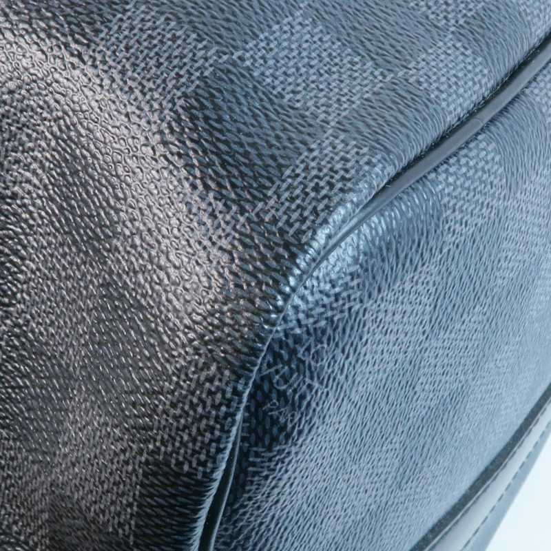 LOUIS VUITTON Damier Graphite Keepall 45 Bandouliere銀扣手挽肩背兩用袋-9