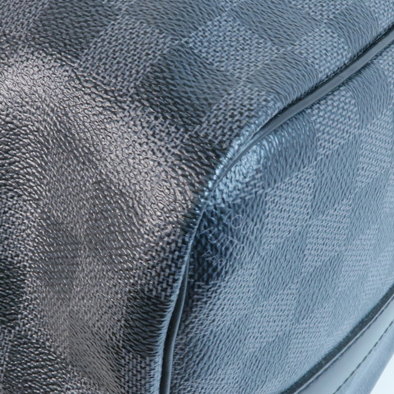 LOUIS VUITTON Damier Graphite Keepall 45 Bandouliere銀扣手挽肩背兩用袋-10