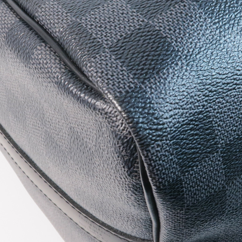 LOUIS VUITTON Damier Graphite Keepall 45 Bandouliere銀扣手挽肩背兩用袋-13