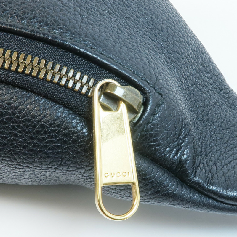 GUCCI 牛皮皮革Waist Bag金扣腰包-14
