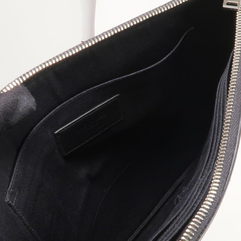 SAINT LAURENT 牛皮皮革Clutch Bag銀扣手拿包-4