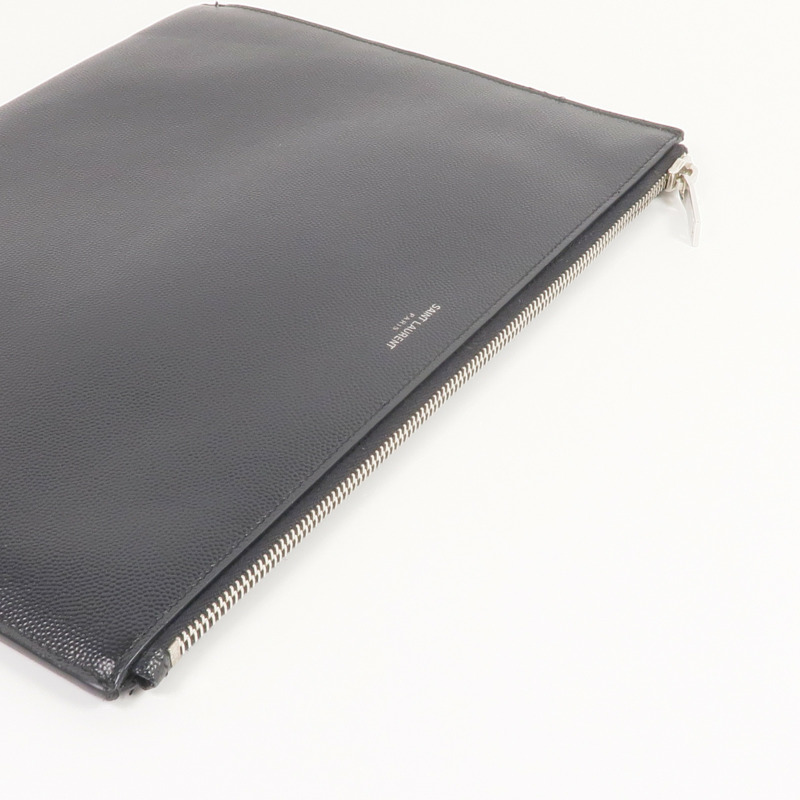 SAINT LAURENT 牛皮皮革Clutch Bag銀扣手拿包-7