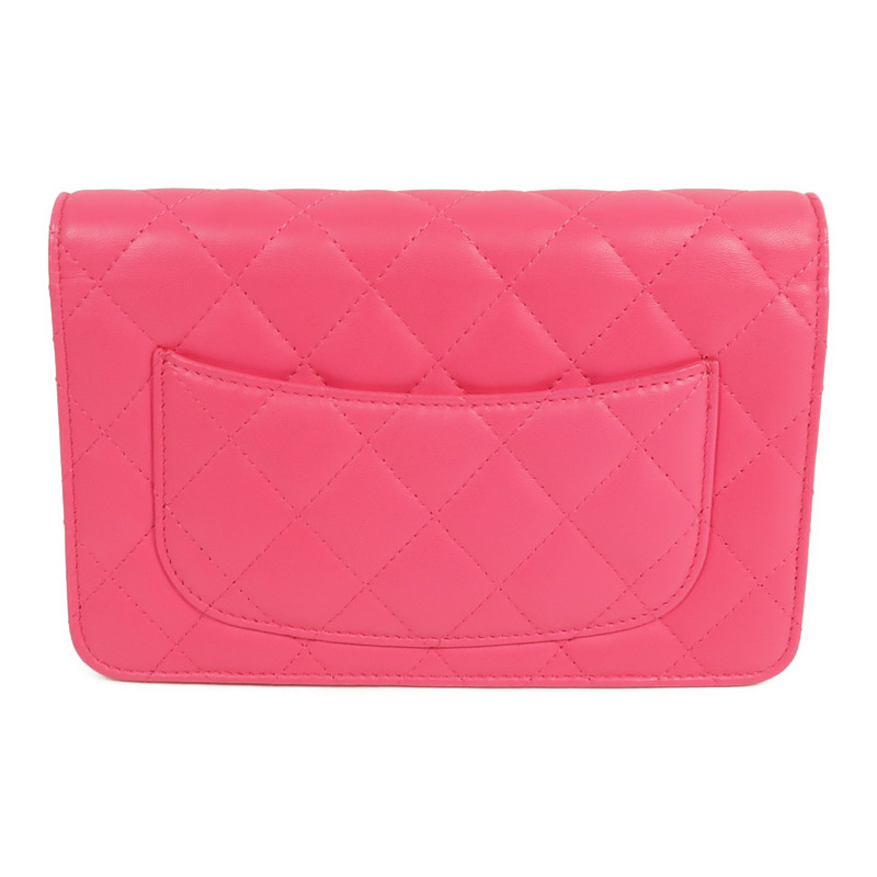 CHANEL 羊皮皮革WOC Wallet On Chain Shoulder Bag金扣鏈帶肩背袋-1