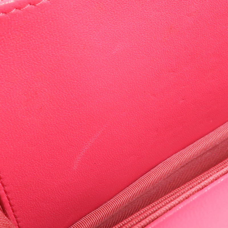 CHANEL 羊皮皮革WOC Wallet On Chain Shoulder Bag金扣鏈帶肩背袋-16