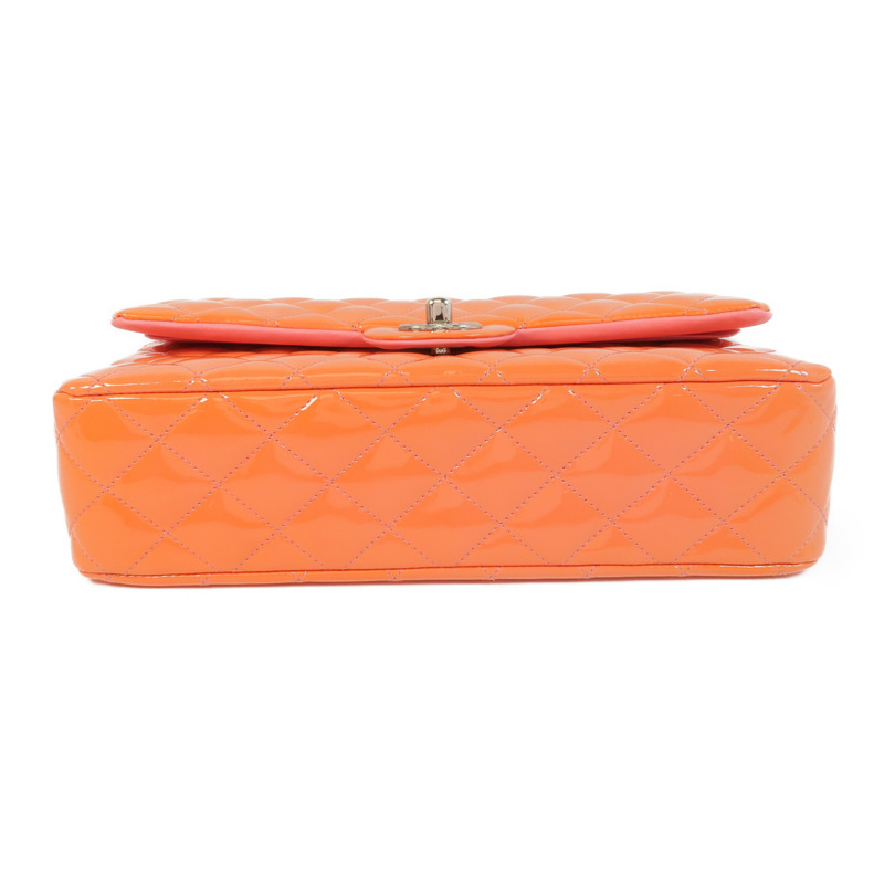 CHANEL 漆皮皮革Classic 25銀扣鏈帶肩背袋-3