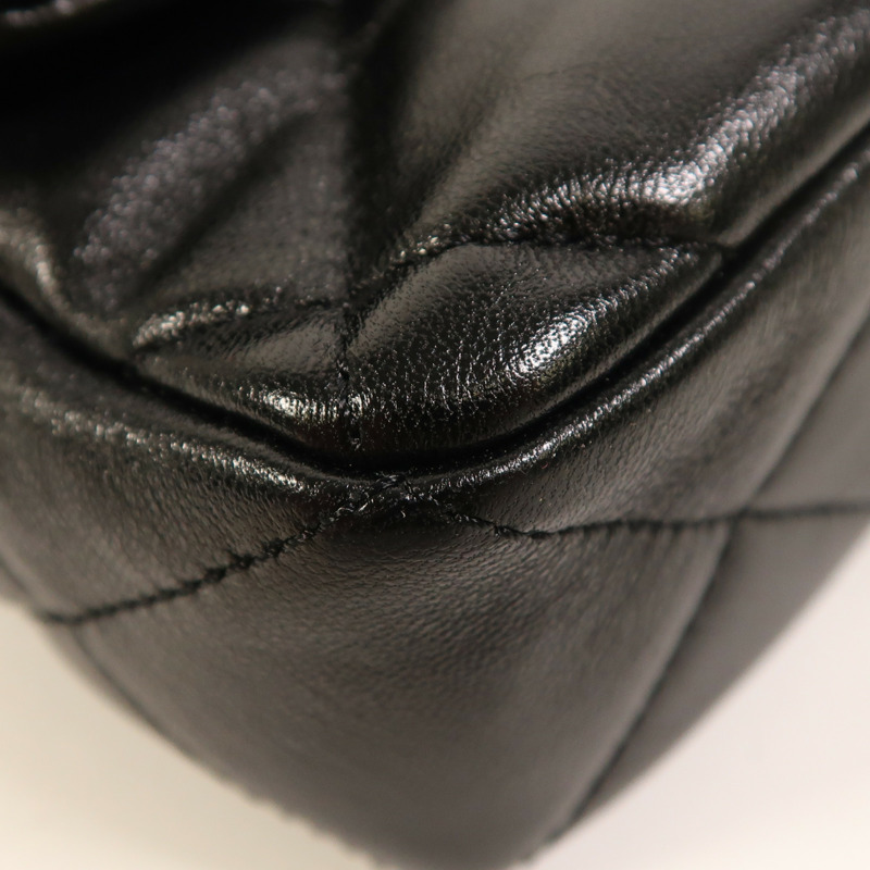 CHANEL 羊皮皮革Coco Love金扣鏈帶肩背袋-5