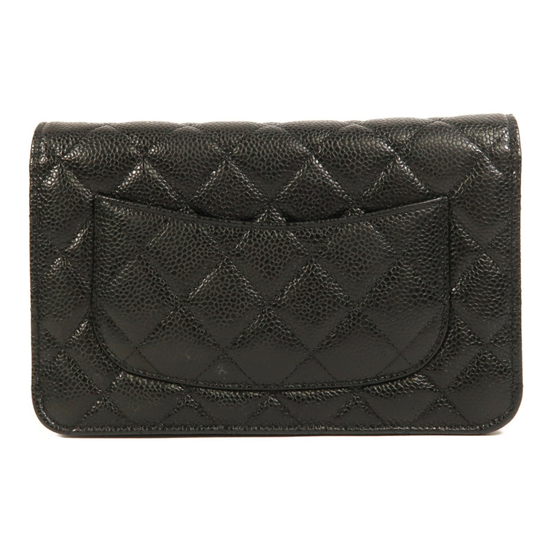 CHANEL 牛皮皮革WOC Wallet On Chain金扣鏈帶肩背袋-1