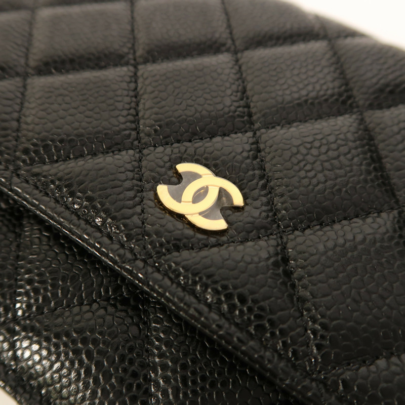 CHANEL 牛皮皮革WOC Wallet On Chain金扣鏈帶肩背袋-9