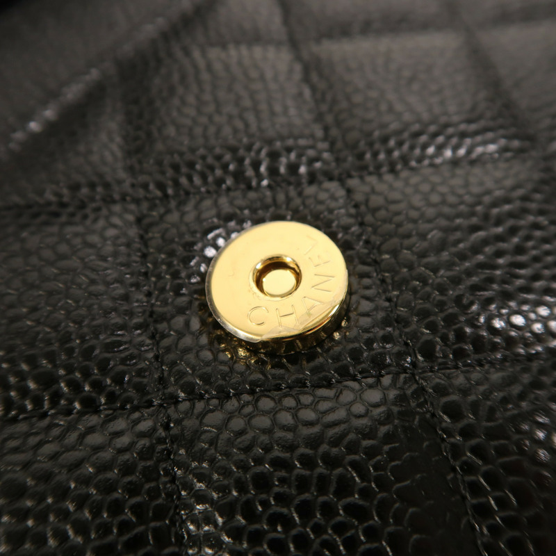 CHANEL 牛皮皮革WOC Wallet On Chain金扣鏈帶肩背袋-10