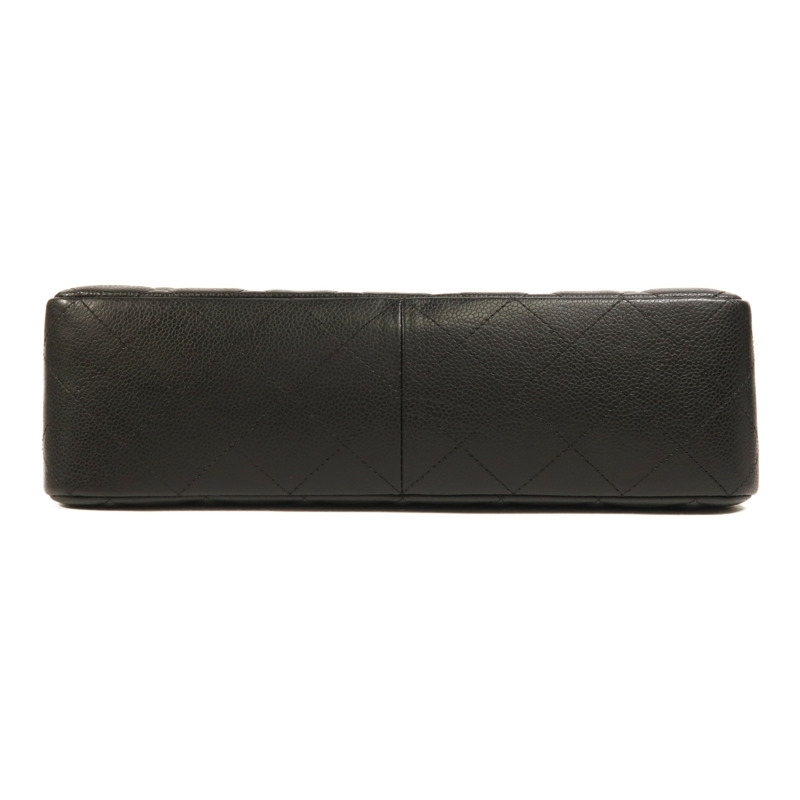 CHANEL 牛皮皮革Large Classic銀扣鏈帶肩背袋-3