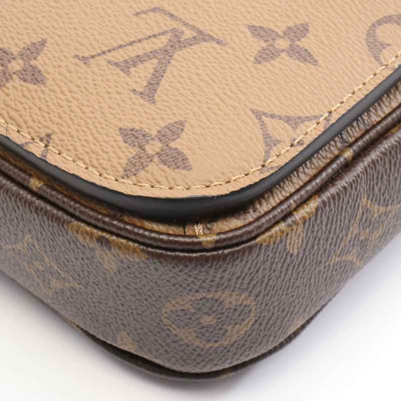路易威登 Metis MM Monogram Reverse Pochette 手提包，塗層帆布和皮革，女士，棕黑色，M44876-4