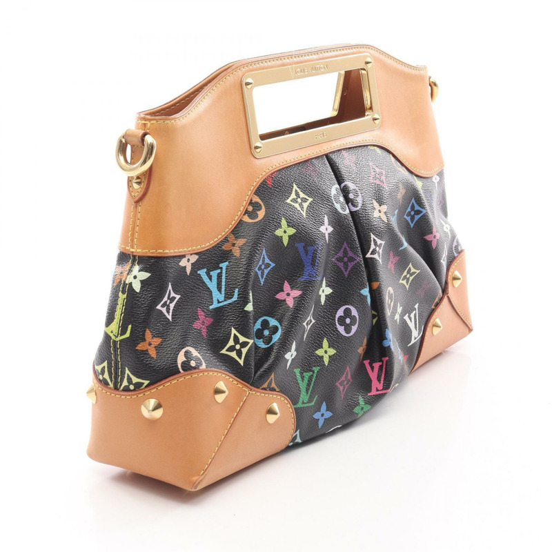 路易威登 Judy MM 單肩手提包 M40256 Monogram Multicolor 黑色二手-1