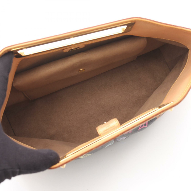 路易威登 Judy MM 單肩手提包 M40256 Monogram Multicolor 黑色二手-2