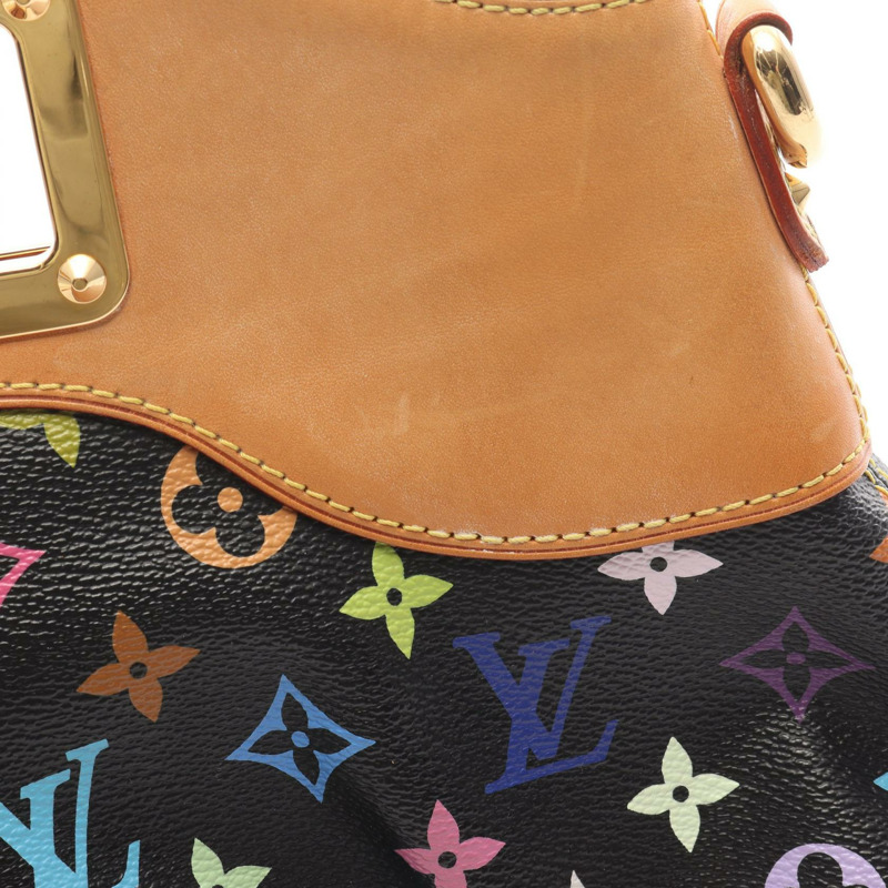 路易威登 Judy MM 單肩手提包 M40256 Monogram Multicolor 黑色二手-10