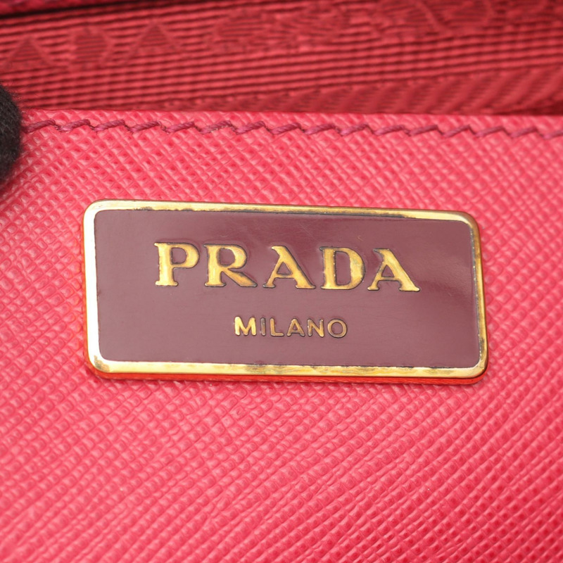 PRADA SAFFIANO LUX 手提包，粉紅色皮革，二手女款-3