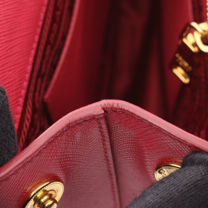 PRADA SAFFIANO LUX 手提包，粉紅色皮革，二手女款-5
