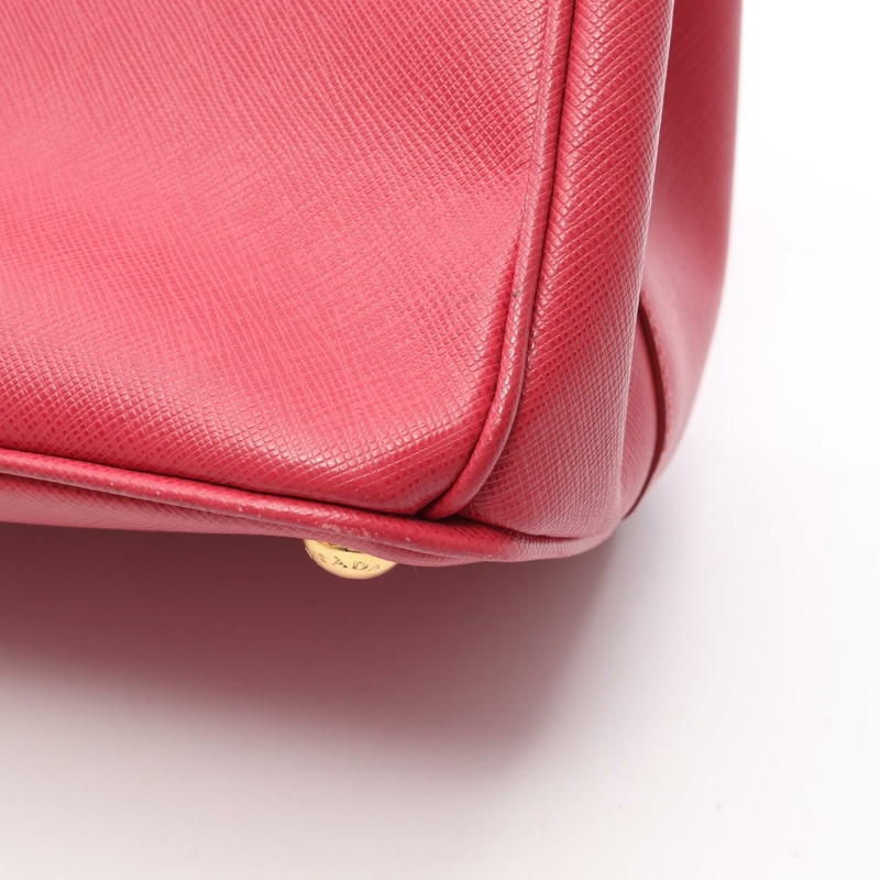 PRADA SAFFIANO LUX 手提包，粉紅色皮革，二手女款-11