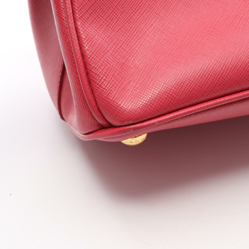 PRADA SAFFIANO LUX 手提包，粉紅色皮革，二手女款-12
