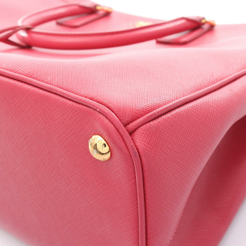 PRADA SAFFIANO LUX 手提包，粉紅色皮革，二手女款-13