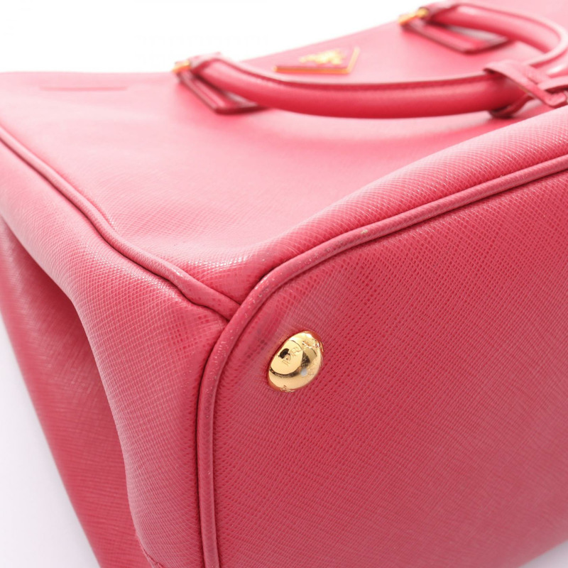 PRADA SAFFIANO LUX 手提包，粉紅色皮革，二手女款-14