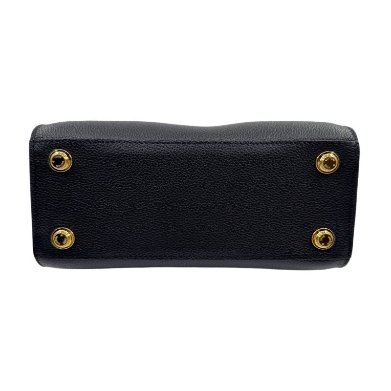 【2056】 路易威登 Louis Vuitton Capucines 黑色（蛇皮&牛皮拼接）手提包 中號 金扣-4