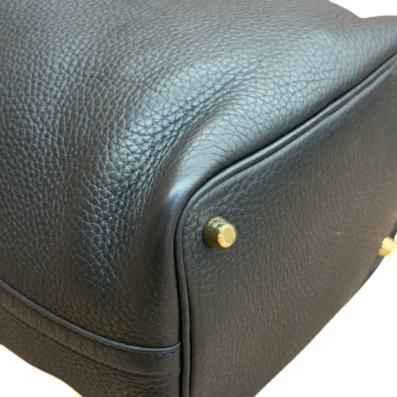 [3010］愛馬仕  Hermès Picotin 18 (黑金）手提包 Togo皮 金扣-8